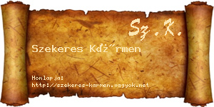 Szekeres Kármen névjegykártya