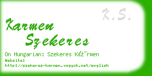 karmen szekeres business card